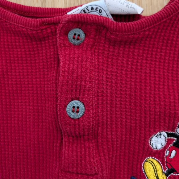 Vintage Disney Mickey Mouse Long Sleeve Thermal T-shirt - Picture 3 of 5